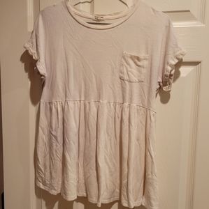 Fitted Waist white tee